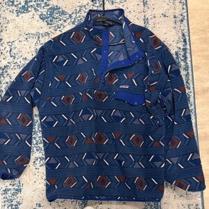Patagonia Geometric Blue and Brown Men's Jacket